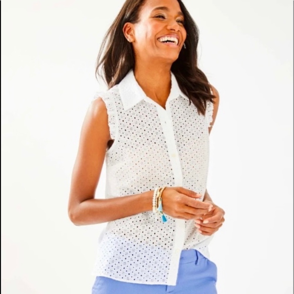 Lily Pulitzer Lenox Button Front Top